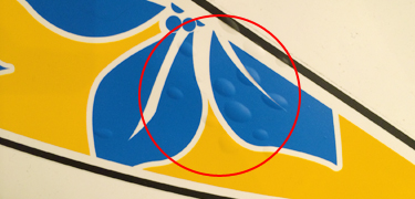 ステッカーシールに気泡あり。未使用新品製品。