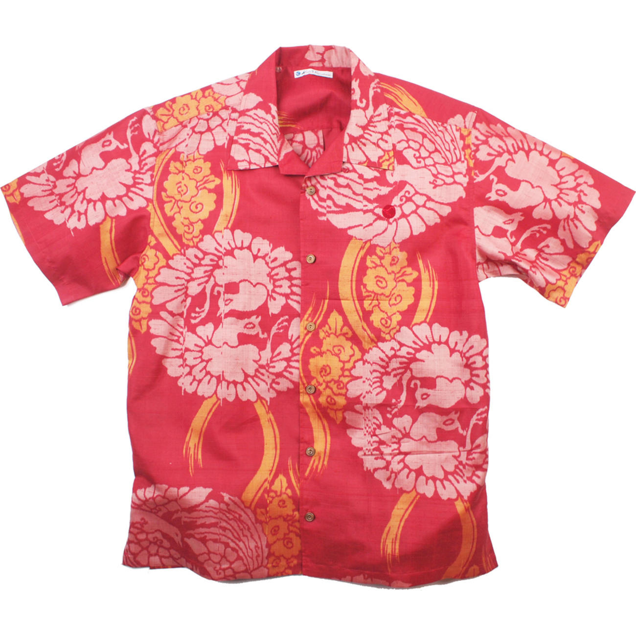 大きいサイズの和柄アロハシャツ KUJYAKU