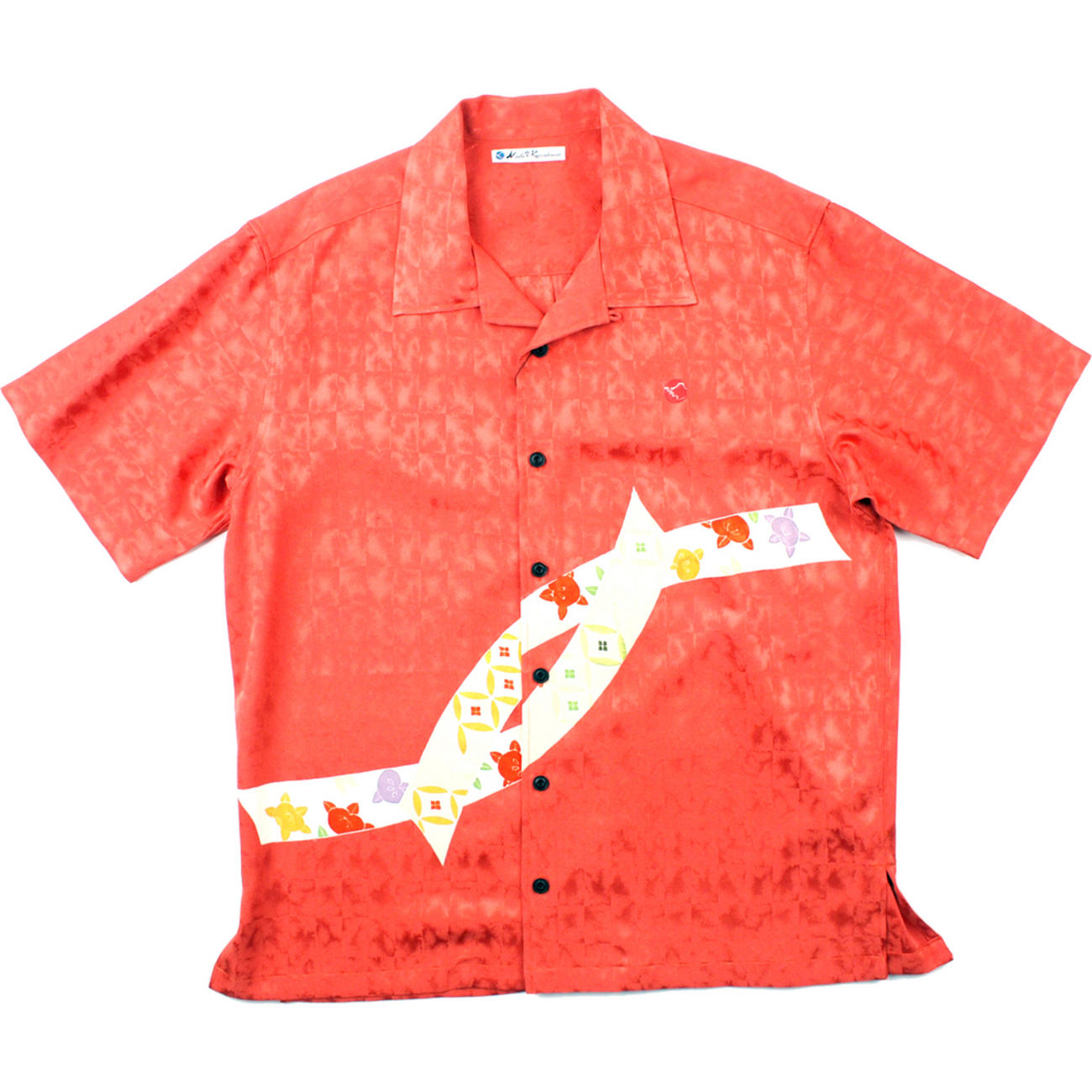 大きいサイズの和柄アロハシャツ KIKU S