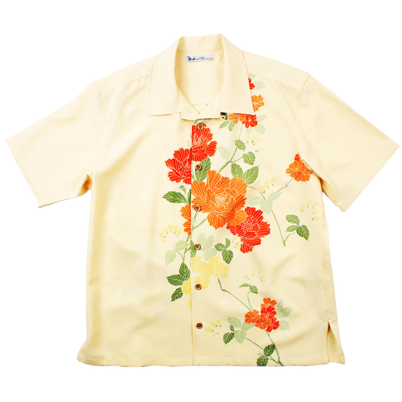 大きいサイズの和柄アロハシャツ BOTAN S