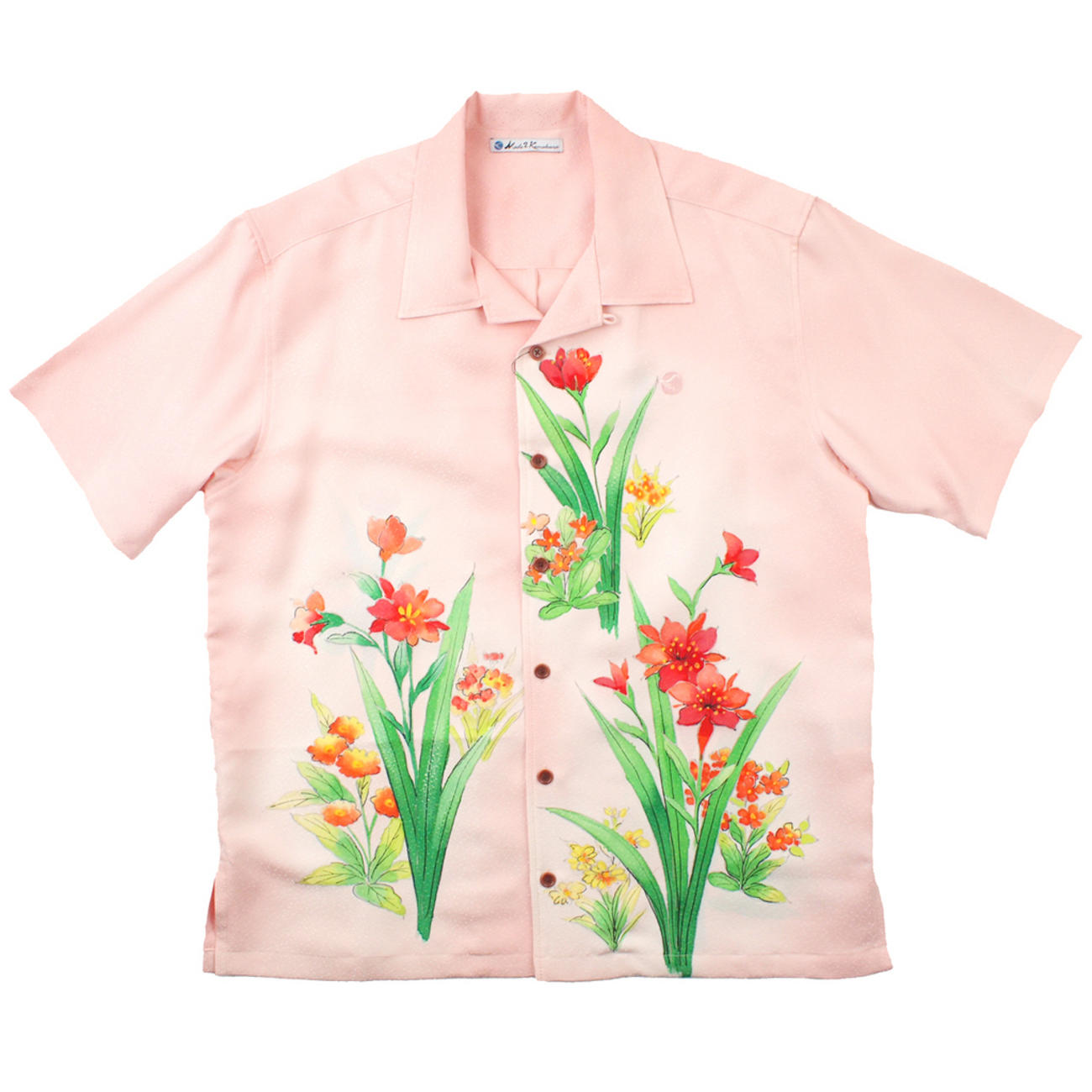 大きいサイズの和柄アロハシャツ SUISEN M