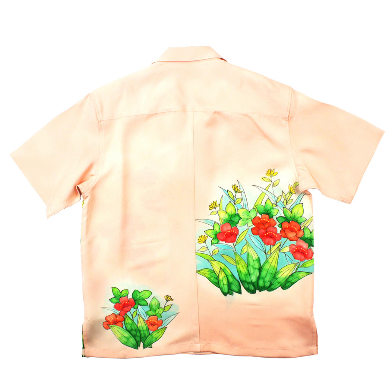 大きいサイズの和柄アロハシャツ YAMABUKI S