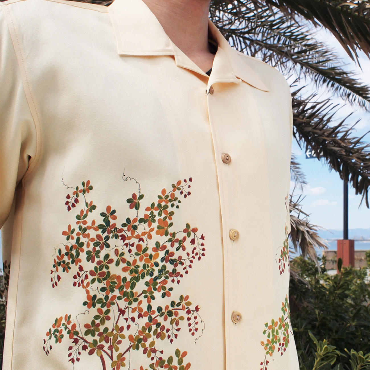 大きいサイズの和柄アロハシャツ HAGI M