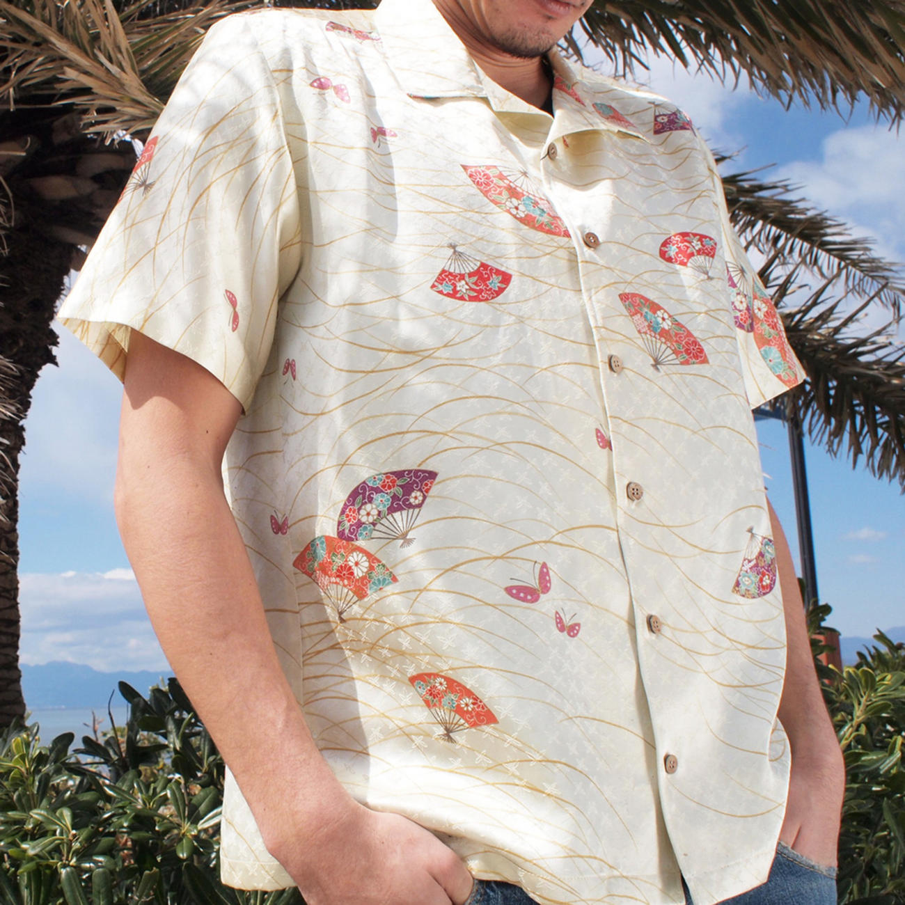 大きいサイズの和柄アロハシャツ OGI