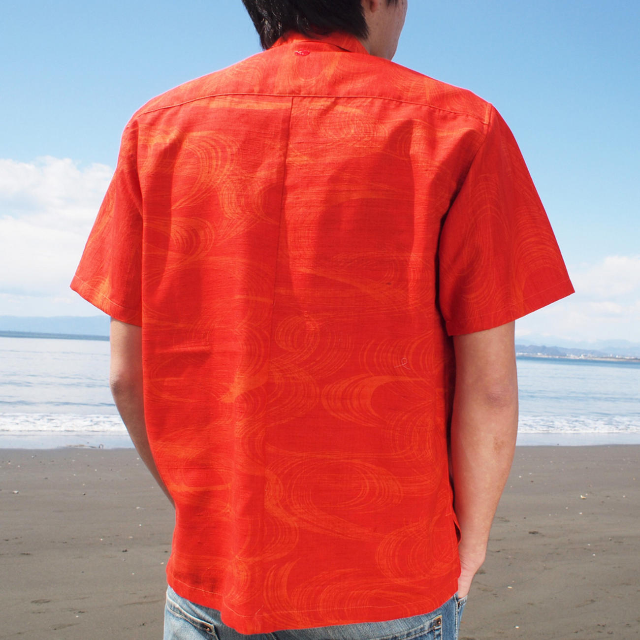 大きいサイズの和柄アロハシャツ KANZEMIZU