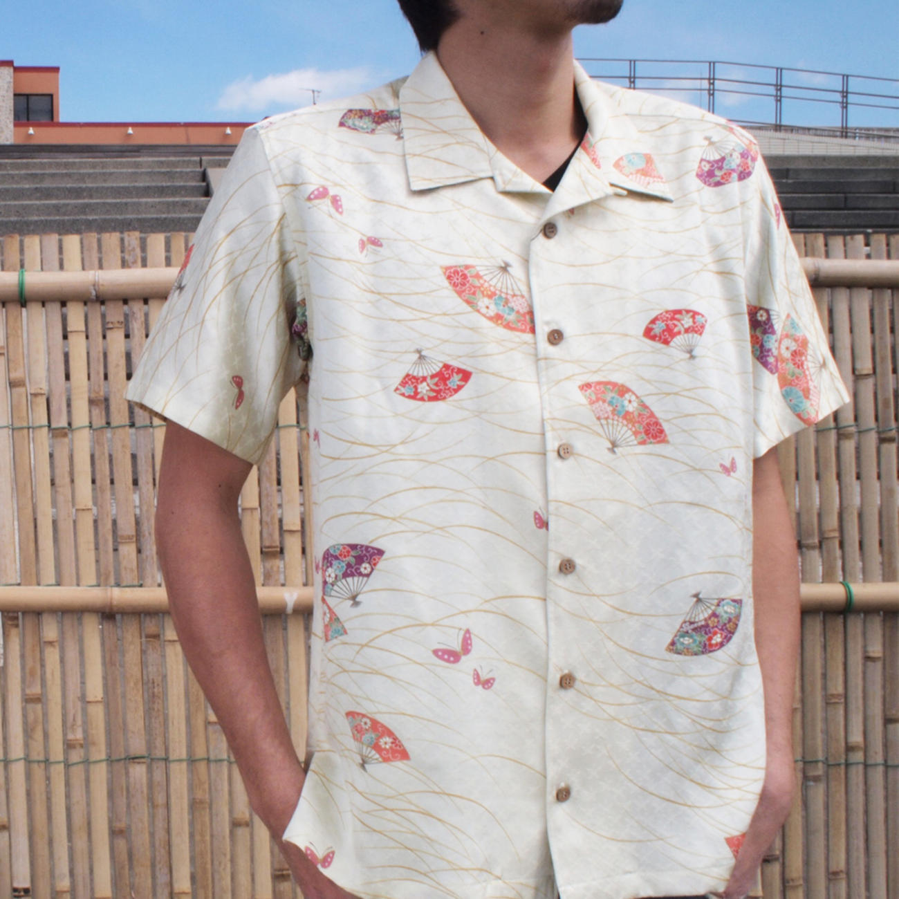 大きいサイズの和柄アロハシャツ OGI